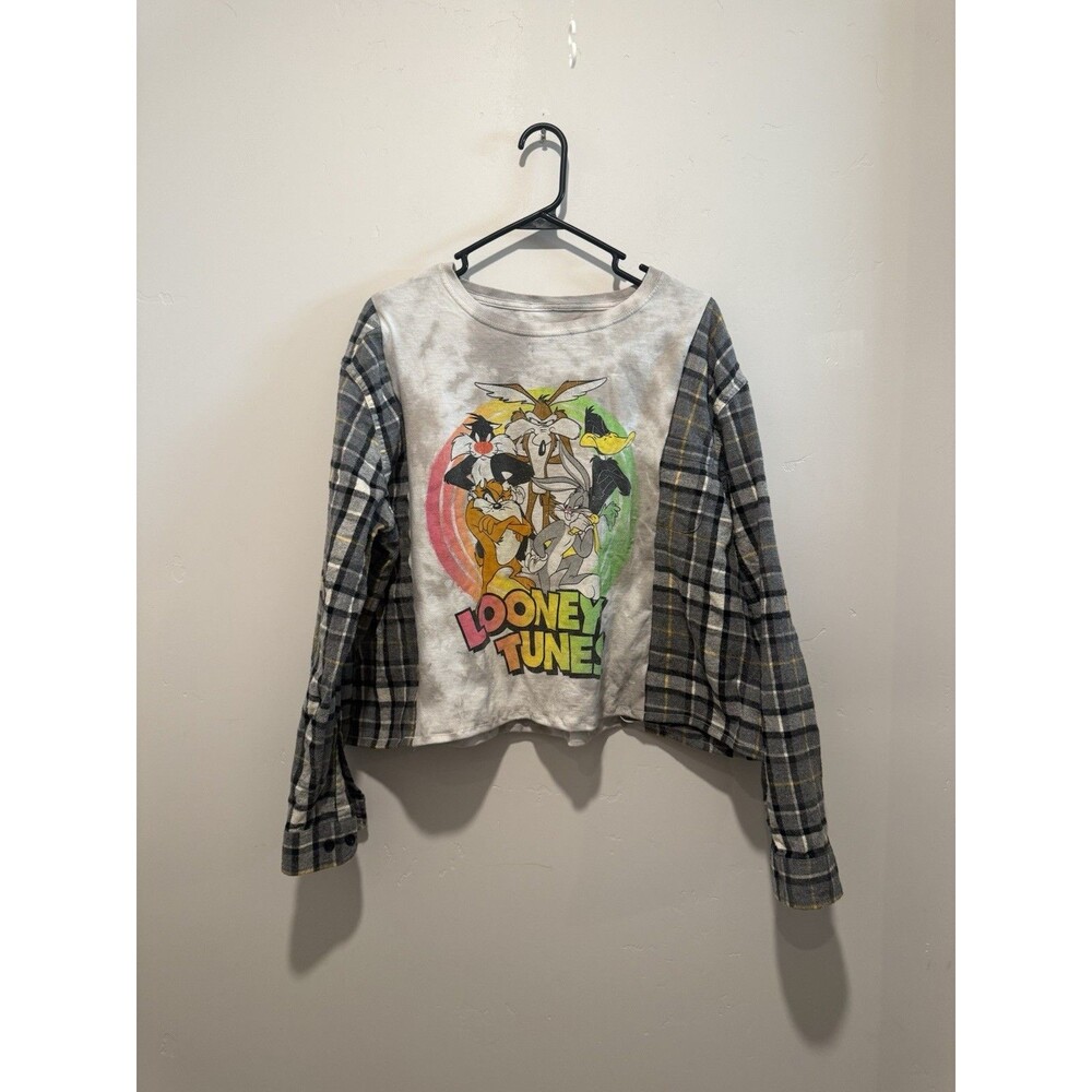 Rework Upcycle Grunge Oversize Looney Tunes Sweater M/L